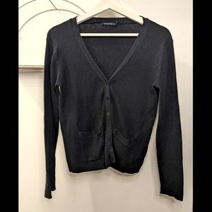 Simple Black Cardigan | S